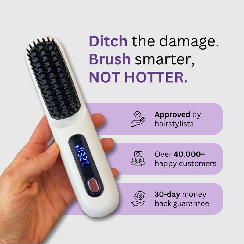 Versara Portable Straightener Brush - GoBrush PRO